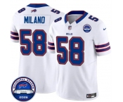 Men's Buffalo Bills #58 Matt Milano White F.U.S.E. 2026 Inaugural Season at Highmark Stadium Football Stitched Jersey