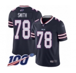 Men's Buffalo Bills #78 Bruce Smith Limited Navy Blue Inverted Legend 100th Season Football Jersey