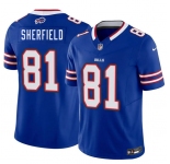 Men's Buffalo Bills #81 Trent Sherfield Blue 2026 Draft F.U.S.E. Vapor Untouchable Limited Football Stitched Jersey