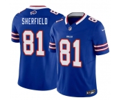 Men's Buffalo Bills #81 Trent Sherfield Blue 2026 Draft F.U.S.E. Vapor Untouchable Limited Football Stitched Jersey