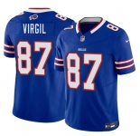 Men's Buffalo Bills #87 Jalen Virgil Blue 2026 Draft F.U.S.E. Vapor Untouchable Limited Football Stitched Jersey