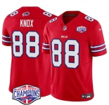 Men's Buffalo Bills #88 Dawson Knox Red F.U.S.E. 2024 AFC East Division Champions Vapor Limited Stitched Football Jersey