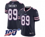 Men's Buffalo Bills #89 Tommy Sweeney Limited Navy Blue Inverted Legend 100th Season Football Jersey