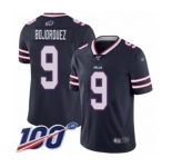 Men's Buffalo Bills #9 Corey Bojorquez Limited Navy Blue Inverted Legend 100th Season Football Jersey