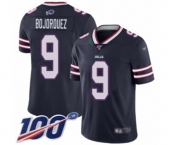 Men's Buffalo Bills #9 Corey Bojorquez Limited Navy Blue Inverted Legend 100th Season Football Jersey