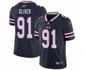 Men's Buffalo Bills #91 Ed Oliver Limited Navy Blue Inverted Legend Football Jersey
