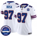 Men's Buffalo Bills #97 Joey Bosa White F.U.S.E. 2026 Inaugural Season at Highmark Stadium Football Stitched Jersey