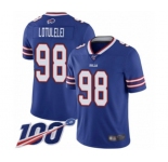 Men's Buffalo Bills #98 Star Lotulelei Royal Blue Team Color Vapor Untouchable Limited Player 100th Season Football Jersey