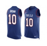 Men's Nike Buffalo Bills #10 Philly Brown Limited Royal Blue Player Name & Number Tank Top NFL Jersey