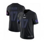 Men's Nike Buffalo Bills #17 Josh Allen Limited Black Rush Impact NFL Jersey