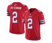 Men's Nike Buffalo Bills #2 Nathan Peterman Limited Red Rush NFL Jersey