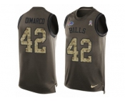 Men's Nike Buffalo Bills #42 Patrick DiMarco Limited Green Salute to Service Tank Top NFL Jersey