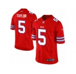 Men's Nike Buffalo Bills #5 Tyrod Taylor Limited Red Rush NFL Jersey