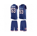 Men's Nike Buffalo Bills #53 Zach Brown Limited Royal Blue Tank Top Suit NFL Jersey