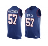 Men's Nike Buffalo Bills #57 Lorenzo Alexander Limited Royal Blue Player Name & Number Tank Top NFL Jersey