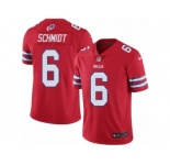 Men's Nike Buffalo Bills #6 Colton Schmidt Limited Red Rush NFL Jersey
