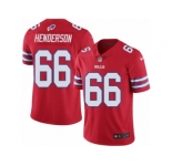 Men's Nike Buffalo Bills #66 Seantrel Henderson Limited Red Rush NFL Jersey