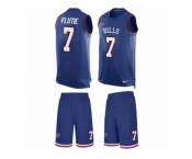 Men's Nike Buffalo Bills #7 Doug Flutie Limited Royal Blue Tank Top Suit NFL Jersey