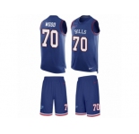 Men's Nike Buffalo Bills #70 Eric Wood Limited Royal Blue Tank Top Suit NFL Jersey