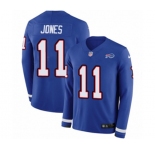 Nike Buffalo Bills #11 Zay Jones Limited Royal Blue Therma Long Sleeve NFL Jersey