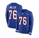 Nike Buffalo Bills #76 John Miller Limited Royal Blue Therma Long Sleeve NFL Jersey