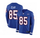 Nike Buffalo Bills #85 Charles Clay Limited Royal Blue Therma Long Sleeve NFL Jersey