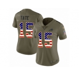 Women Nike Buffalo Bills #15 Brandon Tate Limited Olive USA Flag 2017 Salute to Service NFL Jersey