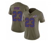 Women Nike Buffalo Bills #23 Micah Hyde Limited Olive 2017 Salute to Service NFL Jersey
