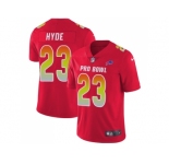 Women Nike Buffalo Bills #23 Micah Hyde Red Stitched NFL Limited AFC 2018 Pro Bowl Jersey