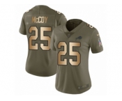 Women Nike Buffalo Bills #25 LeSean McCoy Limited Olive Gold 2017 Salute to Service NFL Jersey