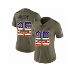 Women Nike Buffalo Bills #25 LeSean McCoy Limited Olive USA Flag 2017 Salute to Service NFL Jersey