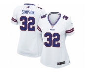 Women Nike Buffalo Bills #32 O. J. Simpson White Stitched NFL Jersey