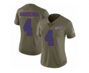 Women Nike Buffalo Bills #4 Stephen Hauschka Limited Olive 2017 Salute to Service NFL Jersey