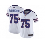 Women Nike Buffalo Bills #75 Eddie Yarbrough White Vapor Untouchable Limited Player NFL Jersey