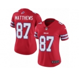 Women Nike Buffalo Bills #87 Jordan Matthews Limited Red Rush Vapor Untouchable NFL Jersey