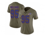 Women Nike Buffalo Bills #95 Kyle Williams Olive Stitched NFL Limited 2017 Salute to Service Jersey