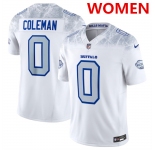 Women's Buffalo Bills #0 Keon Coleman White 2025 F.U.S.E. “Rivalries” Vapor Untouchable Football Stitched Jersey