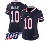 Women's Buffalo Bills #10 Cole Beasley Limited Navy Blue Inverted Legend 100th Season Football Jersey