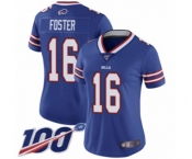 Women's Buffalo Bills #16 Robert Foster Royal Blue Team Color Vapor Untouchable Limited Player 100th Season Football Jersey