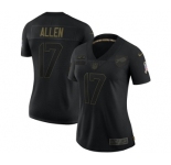 Women's Buffalo Bills #17 Josh Allen Black Salute To Service Limited Stitched NFL Jersey