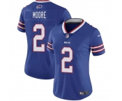 Women's Buffalo Bills #2 D.J. Moore Blue Vapor Stitched Football Jersey