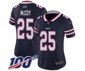 Women's Buffalo Bills #25 LeSean McCoy Limited Navy Blue Inverted Legend 100th Season Football Jersey