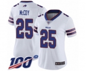 Women's Buffalo Bills #25 LeSean McCoy White Vapor Untouchable Limited Player 100th Season Football Jersey
