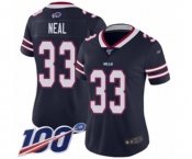 Women's Buffalo Bills #33 Siran Neal Limited Navy Blue Inverted Legend 100th Season Football Jersey