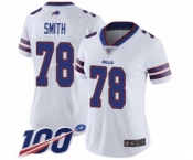 Women's Buffalo Bills #78 Bruce Smith White Vapor Untouchable Limited Player 100th Season Football Jersey