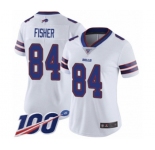 Women's Buffalo Bills #84 Jake Fisher White Vapor Untouchable Limited Player 100th Season Football Jersey