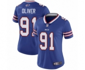 Women's Buffalo Bills #91 Ed Oliver Royal Blue Team Color Vapor Untouchable Limited Player Football Jersey