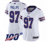 Women's Buffalo Bills #97 Jordan Phillips White Vapor Untouchable Limited Player 100th Season Football Jersey