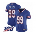Women's Buffalo Bills #99 Harrison Phillips Royal Blue Team Color Vapor Untouchable Limited Player 100th Season Football Jersey