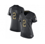Women's Nike Buffalo Bills #2 Nathan Peterman Limited Black 2016 Salute to Service NFL Jersey